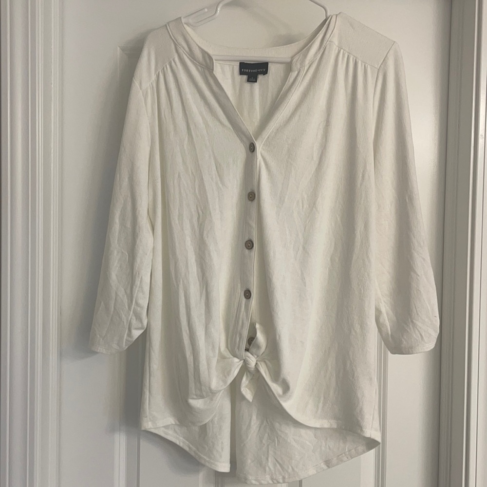 Fortune + ivy button down top